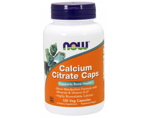 Цитрат кальция с минералами, Calcium Citrate, Now Foods, 120 вегетарианских капсул