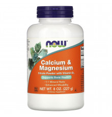 Кальций и магний, Calcium & Magnesium, Now Foods, 227 г