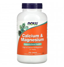Кальций и магний, Calcium & Magnesium, Now  Foods, 250 таблеток