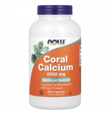 Коралловый кальций, Coral Calcium, Now Foods, 1000 мг, 250 капсул