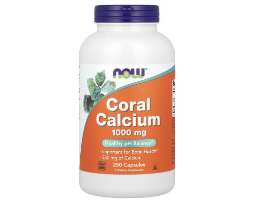 Коралловый кальций, Coral Calcium, Now Foods, 1000 мг, 250 капсул