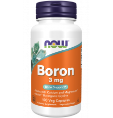 Бор, Boron, Now Foods, 3 мг, 100 вегетарианских капсул