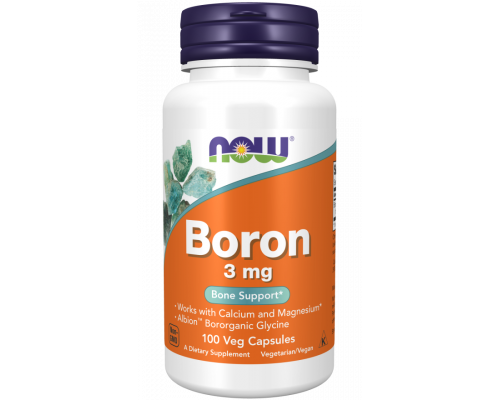 Бор, Boron, Now Foods, 3 мг, 100 вегетарианских капсул