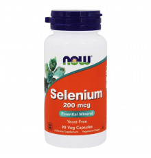 Селен без дрожжей, Selenium, Now Foods, 200 мкг, 90 капсул