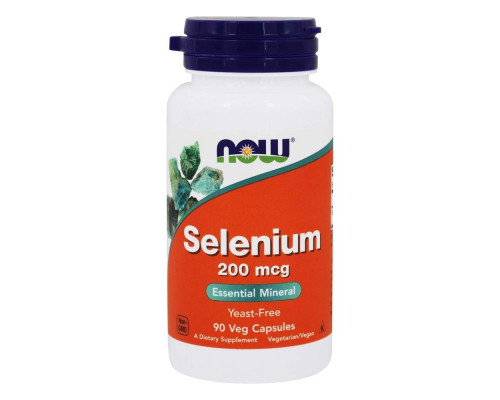 Селен без дрожжей, Selenium, Now Foods, 200 мкг, 90 капсул