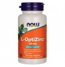 ОптиЦинк, L-OptiZinc, Now Foods, 30 мг, 100 вегетарианских капсул