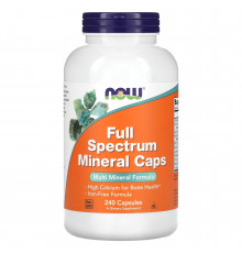 Мультиминералы, Full Spectrum Minerals Caps, Now Foods, 240 капсул