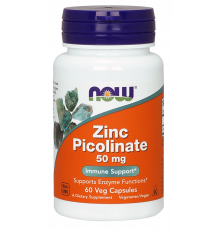 Пиколинат цинка, Zinc Picolinate, Now Foods, 50 мг, 60 капсул