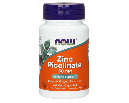 Пиколинат цинка, Zinc Picolinate, Now Foods, 50 мг, 60 капсул
