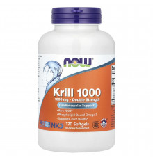 Масло криля Neptune, Krill, Now Foods, двойная сила, 1000 мг, 120 капсул
