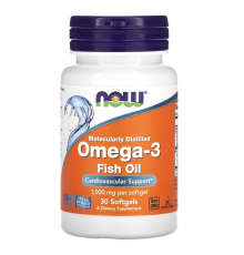 Омега-3 рыбий жир, Omega-3 рыбий жир, Now Foods, 1000 мг, 30 мягких капсул (1000 мг в одной мягкой капсуле)