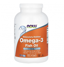 Омега-3 рыбий жир, Omega-3 Fish Oil, Now Foods, 2000 мг, 500 рыбных капсул (1000 мг на капсулу)