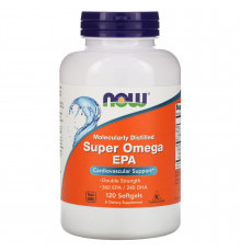Супер Омега-3, Super Omega EPA, Now Foods, 360 ЭПК/ 240 ДГК, 120 гелевых капсул