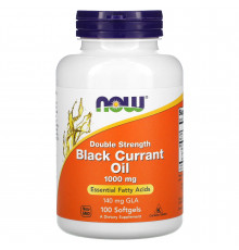 Масло черной смородины, Black Currant Oil, Now Foods, 1000 мг, 100 гелевых капсул