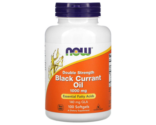 Масло черной смородины, Black Currant Oil, Now Foods, 1000 мг, 100 гелевых капсул