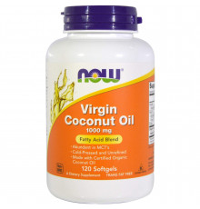Кокосовое масло, Coconut Oil, Now Foods, первого отжима, 1000 мг, 120 гелевых капсул
