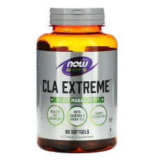 Конъюгированная линолевая кислота, CLA Extreme, Now Foods, Sports, 90 гелевых капсул