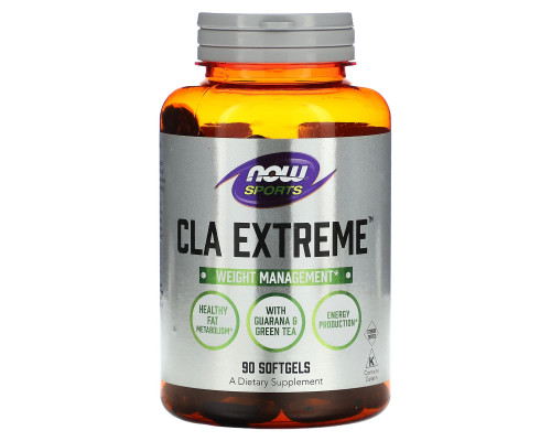 Конъюгированная линолевая кислота, CLA Extreme, Now Foods, Sports, 90 гелевых капсул