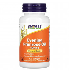 Масло вечерней примулы, Evening Primrose Oil, Now Foods, 500 мг, 100 капсул