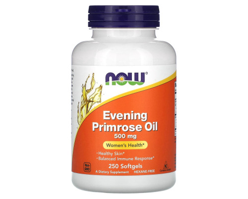 Масло вечерней примулы, Evening Primrose Oil, Now Foods, 500 мг 250 капсул