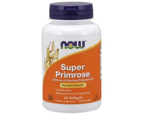 Масло вечерней примулы, Super Primrose, Now Foods, 1300 мг, 60 капсул