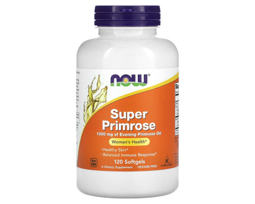 Масло вечерней примулы, Evening Primrose Oil, Now Foods, супер, 1300 мг, 120 гелевых капсул