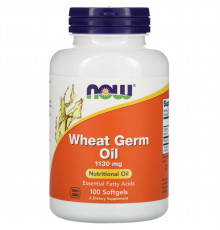 Масло зародышей пшеницы, Wheat Germ Oil, Now Foods, 1130 мг, 100 гелевых капсул