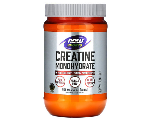 Креатин моногидрат, Creatine Monohydrate, NOW Foods, Sports, 600 г