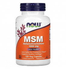 Метилсульфонилметан, MSM, Methylsulfonylmethane, Now Foods, 1000 мг, 120 вегетарианских капсул