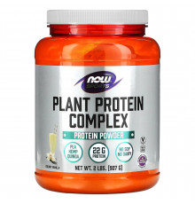 Протеин растительный, Plant Protein Complex, Now Foods, комплекс, сливочно-ванильный, 907 г
