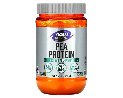 Гороховый протеин, Pea Protein, Now Foods, Sports, без вкуса, 340 г