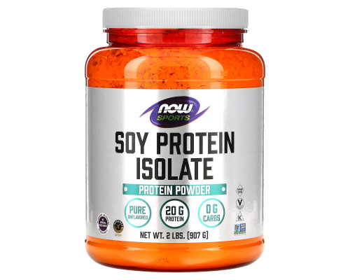 Изолят соевого протеина, Soy Protein Isolate, Now Foods, Sports, порошок, чистый, без вкуса, 907 г