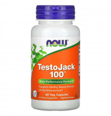 Репродуктивное здоровье мужчин, TestoJack 100, Now Foods, 60 вегетарианских капсул