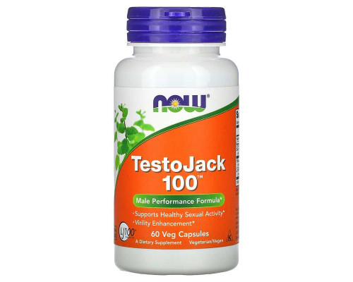 Репродуктивное здоровье мужчин, TestoJack 100, Now Foods, 60 вегетарианских капсул