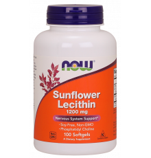 Подсолнечный лецитин, Sunflower Lecithin, Now Foods, 1200 мг, 100 гелевых капсул
