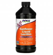Лецитин подсолнечный, Lecithin, Now Foods, жидкий,  473 мл