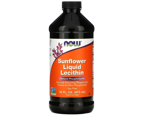 Лецитин подсолнечный, Lecithin, Now Foods, жидкий,  473 мл