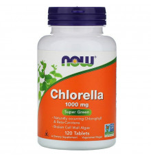 Хлорелла, Chlorella, Now Foods, 1000 мг, 120 таблеток