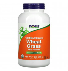 Пророщенная пшеница, Wheat Grass, Now Foods, органическая, сертифицированная, 255 г