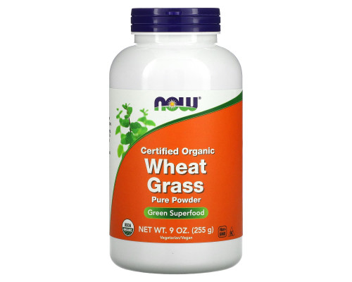 Пророщенная пшеница, Wheat Grass, Now Foods, органическая, сертифицированная, 255 г