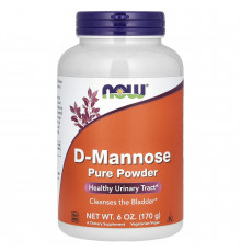 D-манноза, D-Mannose, Now Foods, чистый порошок, 170 г