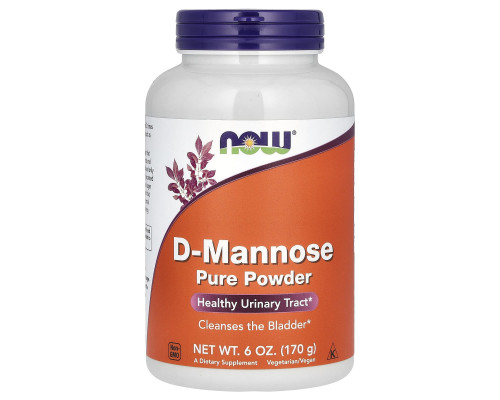 D-манноза, D-Mannose, Now Foods, чистый порошок, 170 г