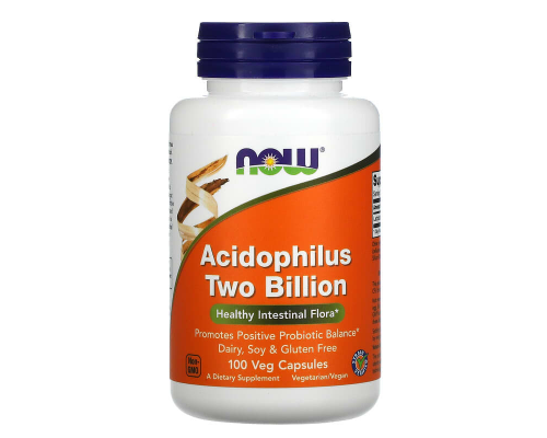 Пробиотик, Acidophilus, Now Foods, 2 млрд, 100 растительных капсул