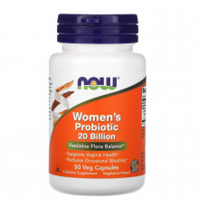 Пробиотики для женщин, Woman's Probiotic, Now Foods, 20 млрд КОЕ, 50 растительных капсул