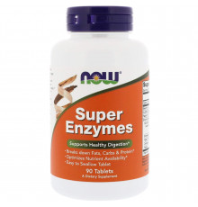 Энзимы, Super Enzymes, Now Foods, 90 таблеток
