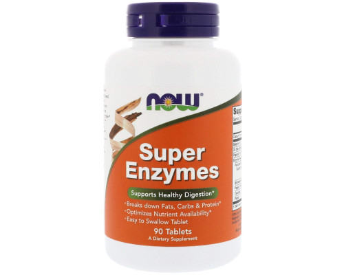 Энзимы, Super Enzymes, Now Foods, 90 таблеток