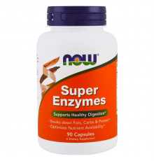 Пищеварительные ферменты, Super Enzymes, Now Foods, 90 капсул