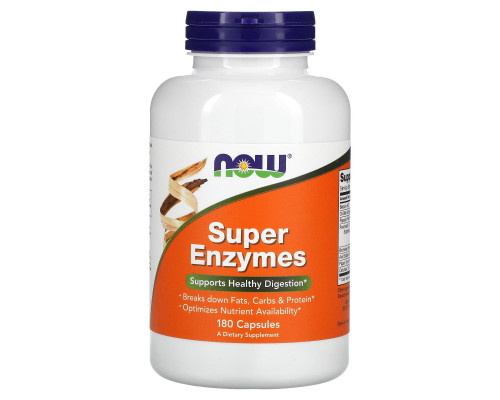 Пищеварительные ферменты, Super Enzymes, Now Foods, 180 капсул