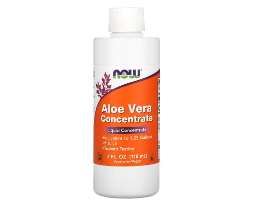 Алоэ вера концентрат, Aloe Vera, Now Foods, 118 мл