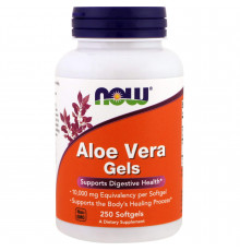 Алоэ вера, Aloe Vera Gels, Now Foods, 250 капсул